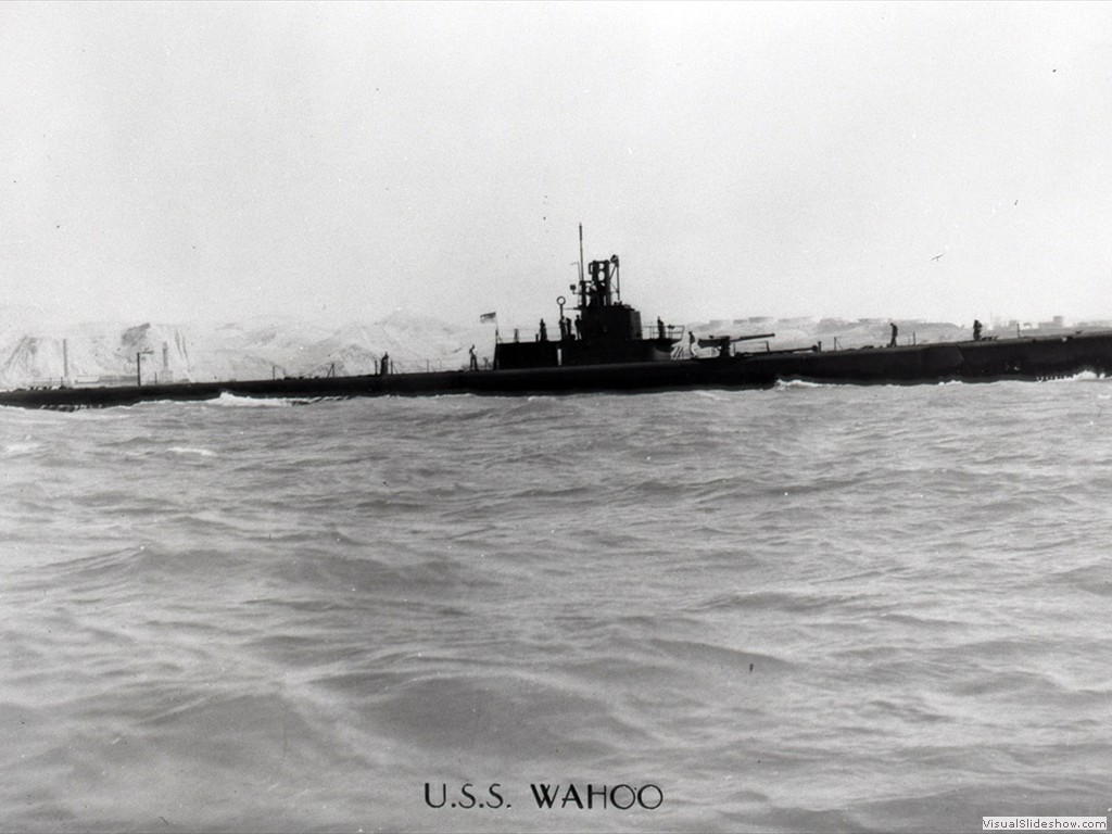 USS Wahoo (SS-238) departs Mare Island